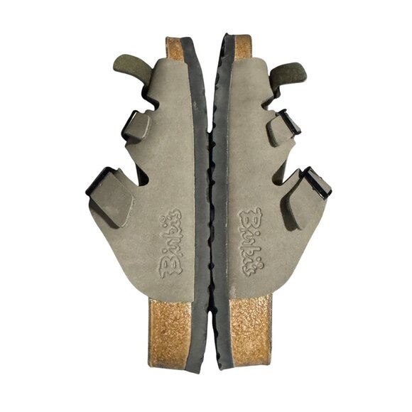 Birki's by Birkenstock Marseille Sandal In Stone Birko-Flor Narrow Fit, Size 38 - Picture 7 of 10